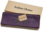 Solino Home 100% Pure Linen Placemats Grape, Athena 14 x 19 in, Set of 4 - Image 3
