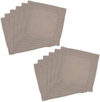 SARO LIFESTYLE Classic Hemstitch Cocktail Napkins (Set of 12) - Elegant Cloth Cocktail Napkins with Textured Fabric and Hemstitched Border for Entertaining and Table Settings, 6"x6", Taupe - Image 2