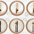Placemats Set of 6 – Round 15” Faux Leather Table Mats for Dining, Heat Resistant & Non-Slip Washable Table Decor, Indoor, Outdoor, Dining Table Set for 6, Modern Kitchen & Holiday Use, Camel by Homewear