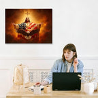 July 4th Patriotic Canvas Wall Art 4th of July USA Decorations American Flag and Eagle Painting Inspirational Picture Wall Decor Independence Day Home Decor 24x32in - Image 7