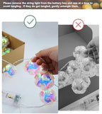 AceList 50 LED Holographic Iridescent String Lights, 16.4Ft Enchanting Disco Ball String Lights– USB&Battery Powered Fairy Lights Iridescent Party Decorations for Home, Classroom, Birthday, Christmas - Image 3