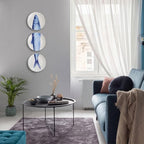 Hicarer 3 Pcs Wall Plates Decor Coastal Blue White Ceramic Fish Wall Art - Image 5