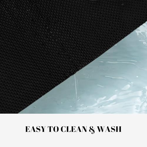 Placemats Set of 12 Vinyl/Plastic Woven Place Mats for Kitchen Table Indoor/Outdoor Washable Placemat Wipeable Dining Table Mats (Full Black,12) - Image 3