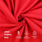 ZOBER Christmas Wreath Storage Container 36 Inch - Wreath Bag Fits 2 Wreaths Box - 600D Oxford Fabric - Interior Compartment for Storing Garlands, Wreaths Storage Bag W Strong Durable Handles - Red - Image 5