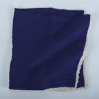 FINGERCRAFT Lace Cloth Napkin, Cotton Gauze, Set of 12, 20x20 in,Wetherblue - Image 6