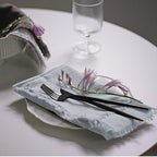 Handmade Cloth Napkins 100% Cotton Napkins with Fringe，Delicate Handmade Cloth Napkins for Dinners, Parties, Weddings and More，18 x 18 Inch Set of 12 - Light Grey - Image 3