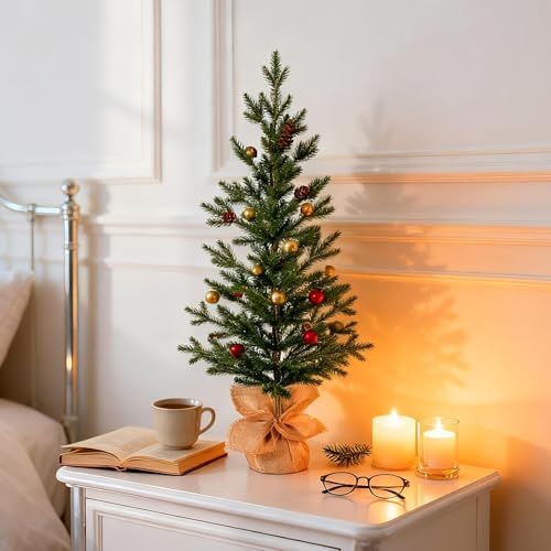 Treepool 3FT Tabletop Artificial Christmas Tree, 209 PE Tips, Unlit, Office - Image 3
