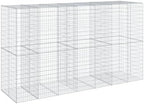 vidaXL Gabion Basket with Cover - Durable Outdoor Rectangular Gabion Cage 137.8"x39.4"x78.7" - Galvanized Iron, Tool-Free Assembly, Uses for Garden, Privacy Screens, Retaining Walls - Image 7