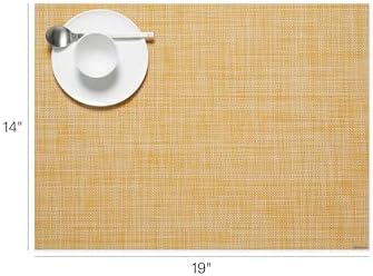 Chilewich Mini Basketweave Placemats, Woven Rectangle Placemats Set of 4 - Image 2