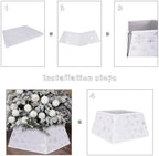Christmas Tree Collars for Atificial Trees, 24 Inch Snowflake Christmas Skirt, Base Cover,Holiday Home Decor Ring (Snow-Silver, Medium) - Image 3