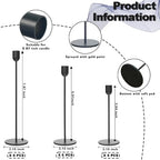 18 Pcs Black Candle Holders Set, Vintage Taper & Pillar Candle Sticks for Wedding, Dining Table, Fireplace Mantel, Elegant Home Decor, Housewarming Gift, Festive Centerpiece - Image 2