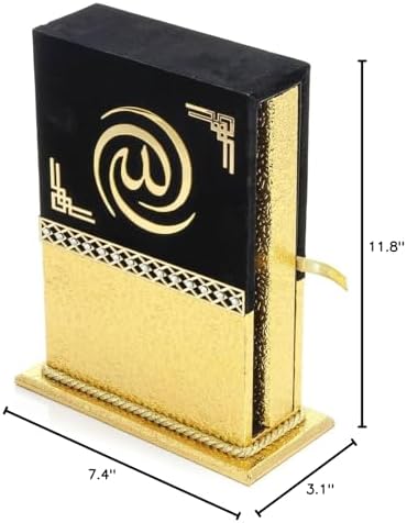 ihvan online, The Holy Qur'an, Islam Book of Quran in Arabic with Box, Holy Muslim Book Quran, Islamic Ramadan Eid Gifts, Gold - Image 5