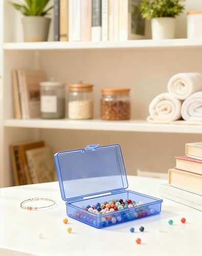 LJY 12 Blue Rectangular Plastic Boxes, 5.3 x 3.1 x 1.2 in for Coins - Image 3