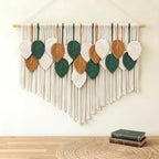 Tempospark Large Macrame Wall Hanging, 39" Wx29 L Boho Wall Hanging, Boho Chic Leaves Tassels Tapestry for Bedroom, Living Room, Dining Room, Nursery, Hallway, Balcony by Tempospark