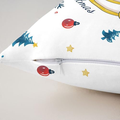 Erosebridal Happy Hanukkah Decorative Pillow Covers, Candlestick Star Print Throw Pillow Covers 24X24 Set of 2, Hanukkah Decorations for Home, Cushion Cases for Couch Bed Sofa Home Decor - Image 4