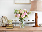 FiveSeasonStuff Charm Pink Artificial Peony Bouquet Set of 2 - Image 2
