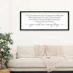 ZZJJHYWGQ Romantic Movie Quote Sign, Black, 32"×12" - Image 6