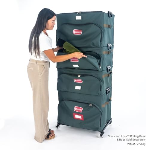 TreeKeeper Stack & Lock™ Storage Rolling Base Locking Caster Wheels for Stack and Lock System Christmas Storage Bags - Image 6