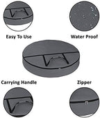 Covers & All Christmas Wreath Storage Bag 12 Oz with Carrying Handle & Dual Zipper - 100% Water Resistant Durable Material Storage Bag - Holiday Xmas Tear Resistant Bag (40" Dia x 7" H, Grey) - Image 2
