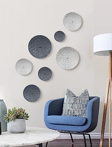 Silver and Gray Metal Wall Art Decor for Modern Living Room Hallway - Image 3
