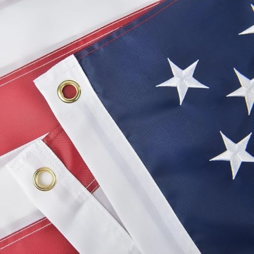 Large American Flag 12x18 FT, US Flag USA High Wind with Embroidered Stars, Sewn Stripes, Brass Grommets, Durable Outdoor Outside - Image 5