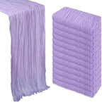 12 Pack 35 x 120 Inch Lilac Purple Table Runner Cheesecloth 10Ft by Heneger