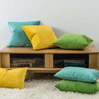 JUSPURBET 28x28 Euro Velvet Throw Pillow Covers Set of 2,Apple Green - Image 2