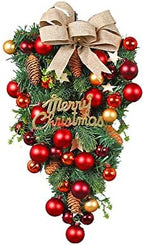 Christmas Wreath Winter Wreath for Front Door Xmas Party Favors Decoration Accessories Door Window Porch Pendant - Image 5