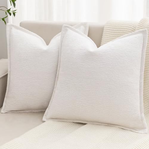 Decorative Throw Pillow Covers 24x24 Chenille Boho Pillowcase by BAOLIZEGAO