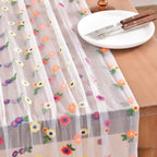 10 Pack Flower Table Runner Floral Daisy Fall Wedding Birthday Party Decor - Image 3