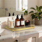 Bathroom Vanity Tray, 13" x 8" Oak Decorative Wooden Tray for Countertop - Image 2