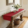 Classic Linen™ by D'Moksha, Red Table Runner 60 Inches, 100% Pure Linen, Coffee Table Runner, 14 x 60 Inch for Dresser Tables- Fall, Weddings, Outdoor Hosting by DMokshaHomes