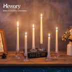 Hewory Clear Taper Candle Holders Bulk: 24PCS Glass Candlestick Holders - Image 4
