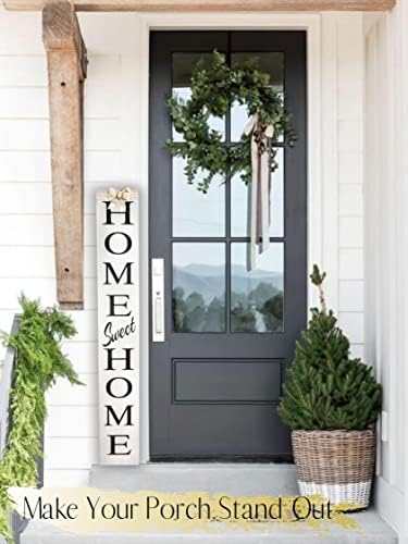 Outdoor 2in1 Welcome sign for Front Door, Vertical Welcome sign for Front Porch Standing,Welcome Home Sign,Porch Signs, Interchangeable 4ft Tall,Home Sweet Home Sign, Long, Wood,Farmhouse Porch Decor. - Image 4