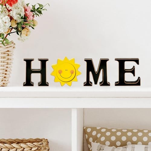 Interchangeable Home Table Signs with 11Pcs Seasonal Icons, Wooden "HOME" Letter Signs Interchangeable Holiday Decorative Table Shelf Centerpiece for Holiday Room Decoration - Image 7