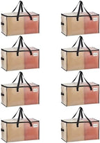 VENO Moving Bags, Storage Bags, Wide Open Top, Clear, 8 Pack by Veno