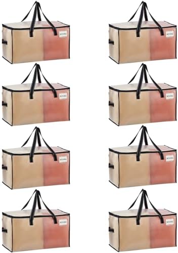 VENO Moving Bags, Storage Bags, Wide Open Top, Clear, 8 Pack by Veno