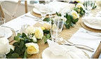 FiveSeasonStuff 29 Ft 4 Pack Rose Silk Flower Garland Artificial Flowers Decoration Hanging Floral Décor for Wedding Baby Shower Birthday Party Garden (Cream White) - Image 3