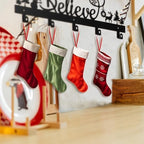 Blulu Christmas Stocking Wall Rack with 5 Hangers Holder - Image 5