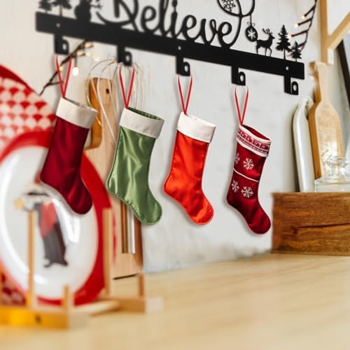Blulu Christmas Stocking Wall Rack with 5 Hangers Holder - Image 5