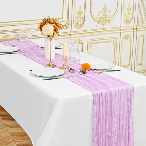 24 Pack Lavender 10Ft Cheesecloth Table Runner - Image 4
