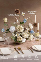 Ling's moment Fake Flowers Box, Tawny Beige & Earth Brown Deluxe Combo - Image 2