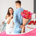 Halloscume 50 Pcs Valentines Day Heart Shaped Balloons - Multicolor Self Inflating for Anniversary, Wedding, Birthday, Proposal Party - Special Night Romantic Decorations - Image 6