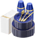 Bestluck 525PCS Clear Blue Disposable Plates for 75 Guests by Bestluck