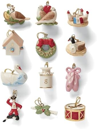 Lenox Twelve Days of Christmas 12-Piece Hanging Ornament Set by Lenox