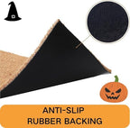 Halloween Front Door Mat Combo Set, Spider Web Coco Coir Welcome Doormat -28" x 43" Black and White Striped Rug, Autumn Fall Porch Entryway Decor Floor Mat - Image 6