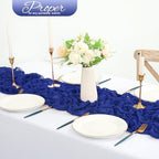 20 Pack Royal Blue Cheesecloth Table Runner 120 Inch 10FT Rustic Boho Gauze Cheese Cloth Table Runner for Wedding Party Baby Shower Thanksgiving Christmas Decoration - Image 4