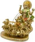 alikiki Hindu God Lord Surya Statue - India Home Temple Mandir Puja Idol Pooja Item Indian Diwali Decor Murti Staue Religious Meditation Yoga Room Altar Decoration Handicraft Figurine by Alikiki