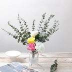 Fake Plants, 200Pcs Eucalyptus Stems Artificial Flowers, Fake Eucalyptus Leaves Stems, Plastic Grey Green Touch Leaf Branches for Home Office Flowers Bouquet Centerpiece Wedding Decoration - Image 4