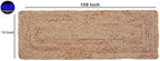 VDS Pack of 1 - Rectangle Braided Jute Table Runner Rug 13X108 Inch - 100% Natural Burlap Reversible Rustic Hessian Table Cloth Centerpiece for Wedding ,Home, Kitchen, Table Decoration - Image 2